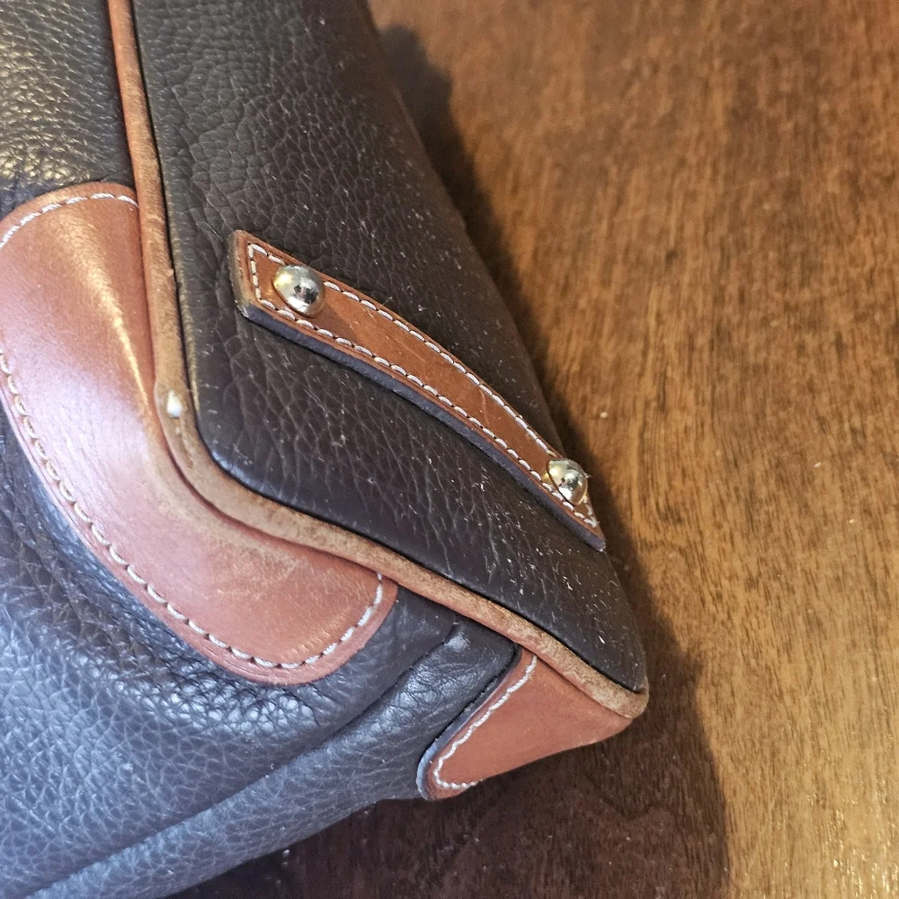 Dooney & Bourke Brown Pebble Leather Hobo Shoulder Bag